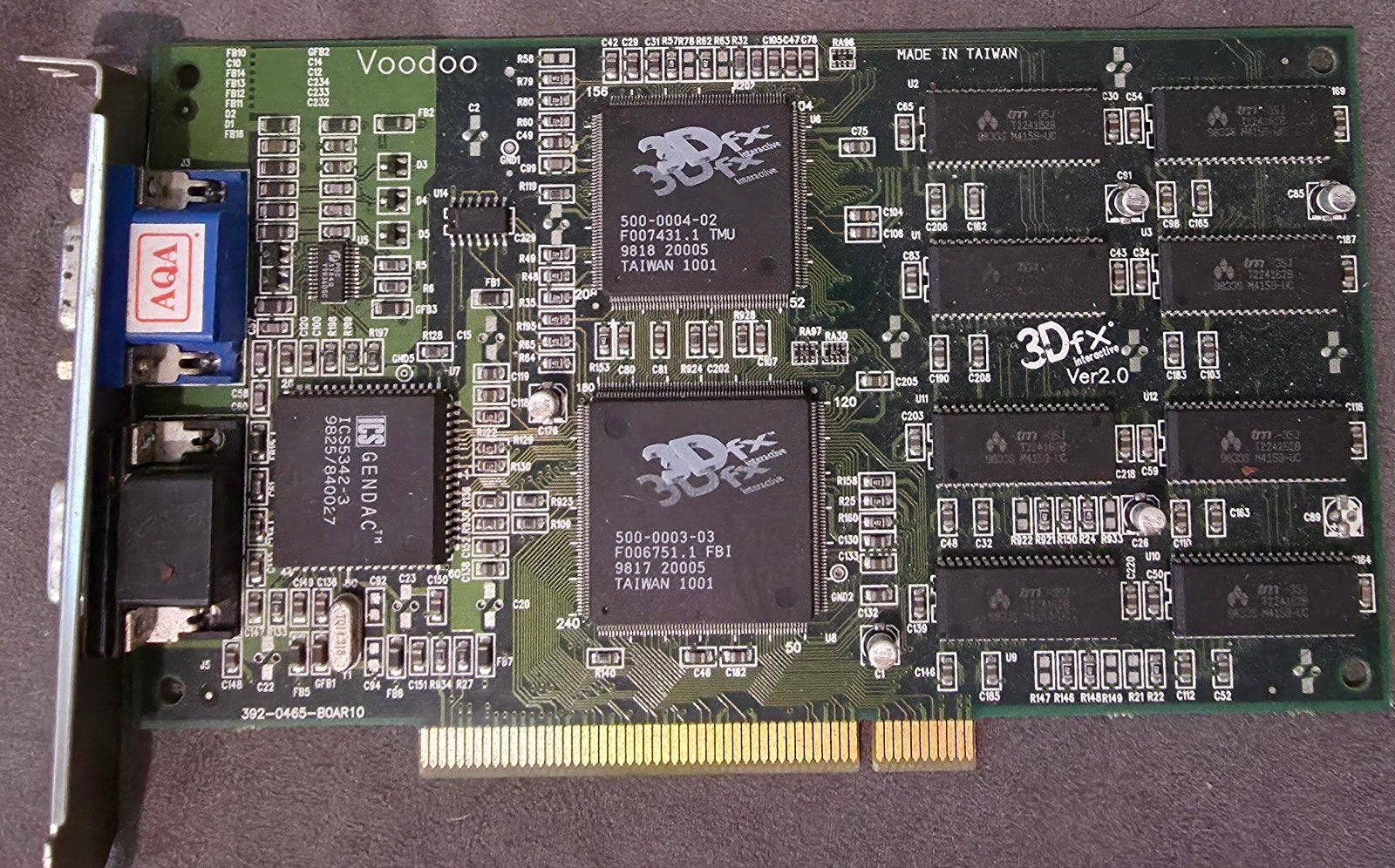 3dfx Voodoo 1 4MB PCI Videokaart - retro gaming, Gebruikt, Overige soorten, VGA, Ophalen of Verzenden