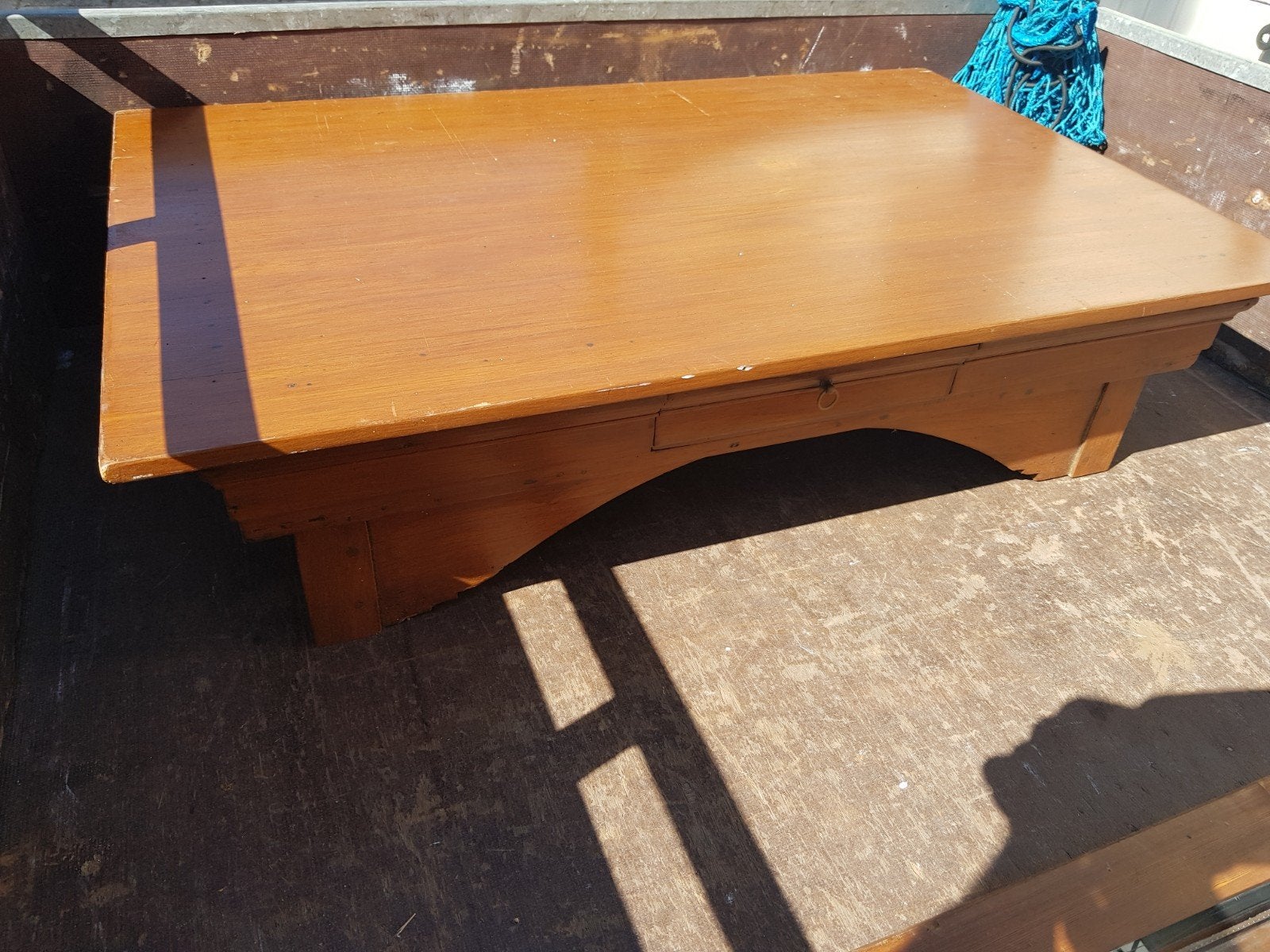 Teakhouten tafeltje, Ophalen, Vierkant, 50 tot 100 cm, 50 tot 100 cm