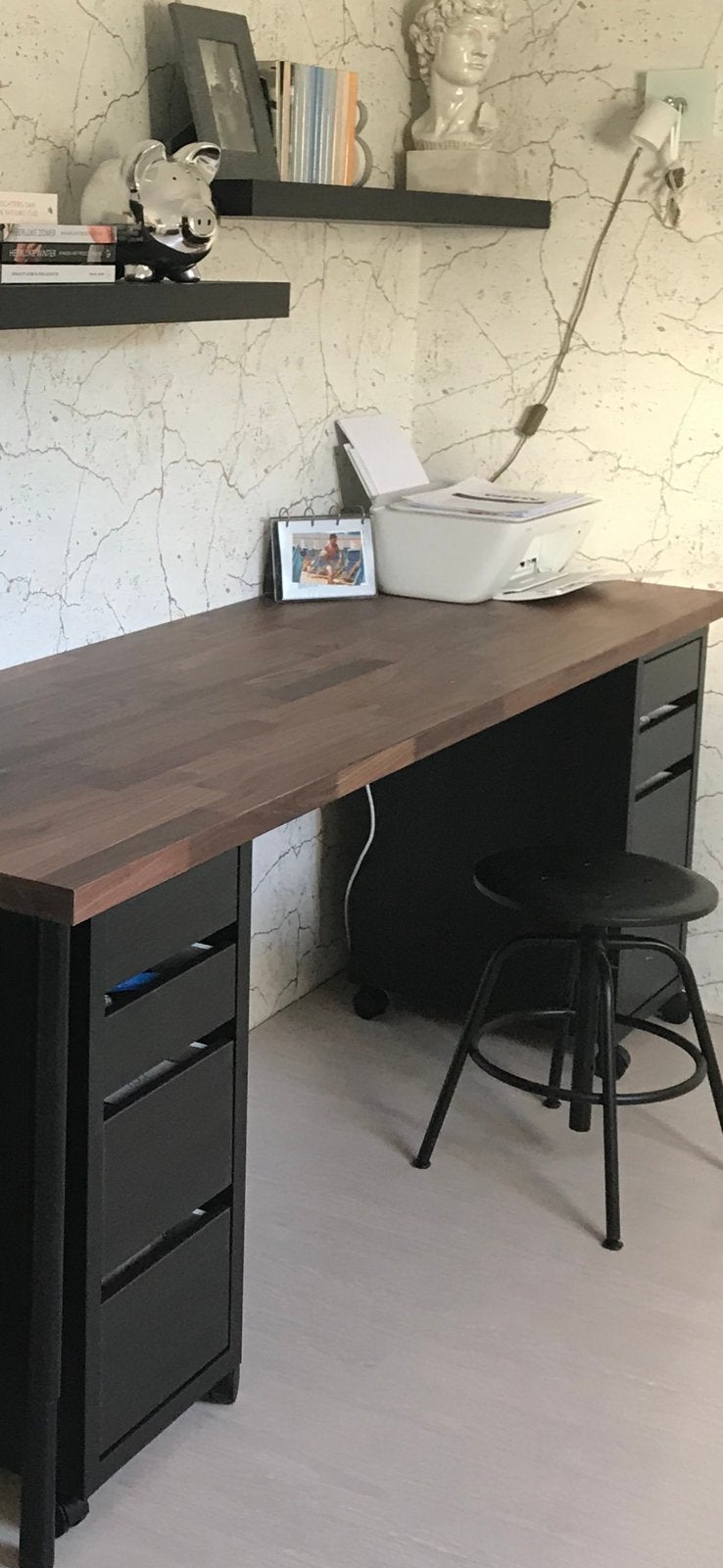 Kastjes ikea 2 maal evt plank, Huis en Inrichting, Bureaus, Zwart, 50 cm, Zo goed als nieuw, Demontabel