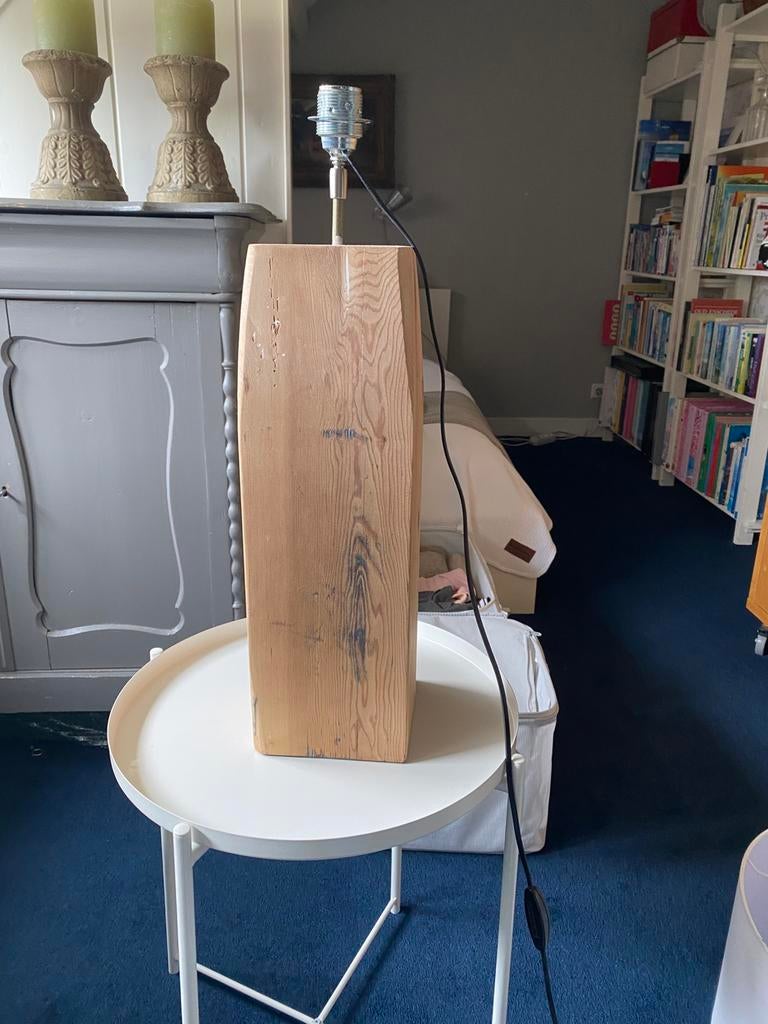 Massief houten lampenvoet, Ophalen of Verzenden, Zo goed als nieuw, Hout, Minder dan 50 cm