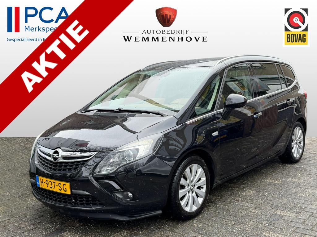 Opel Zafira Tourer 1.4 Cosmo 7p. (bj 2013), Gebruikt, 4 cilinders, Zwart, Bedrijf