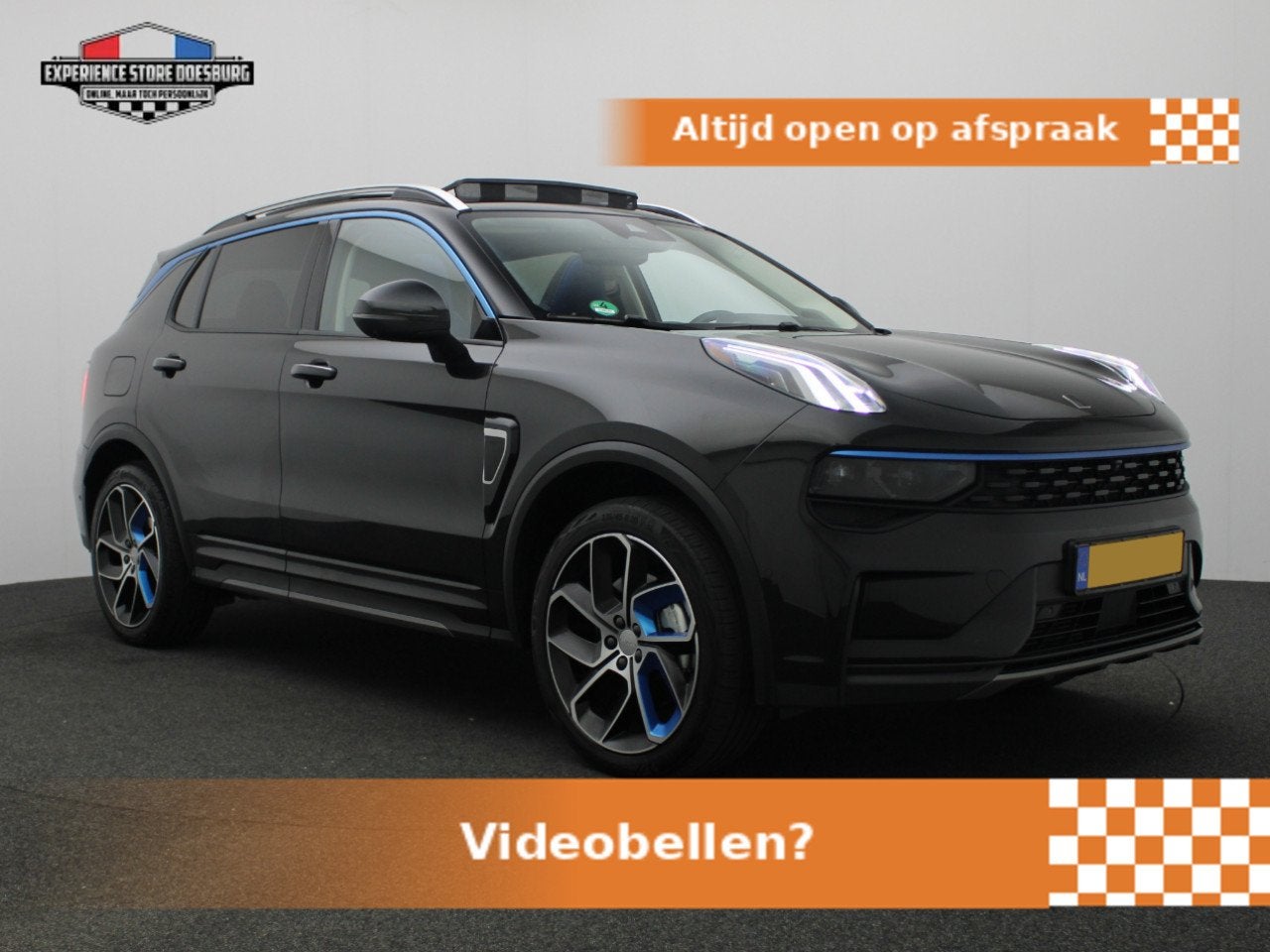 Lynk en Co 01 1.5 MY23 - Jong, luxe en compleet, Auto's, Stof, Euro 6, Met garantie (alle), Blauw