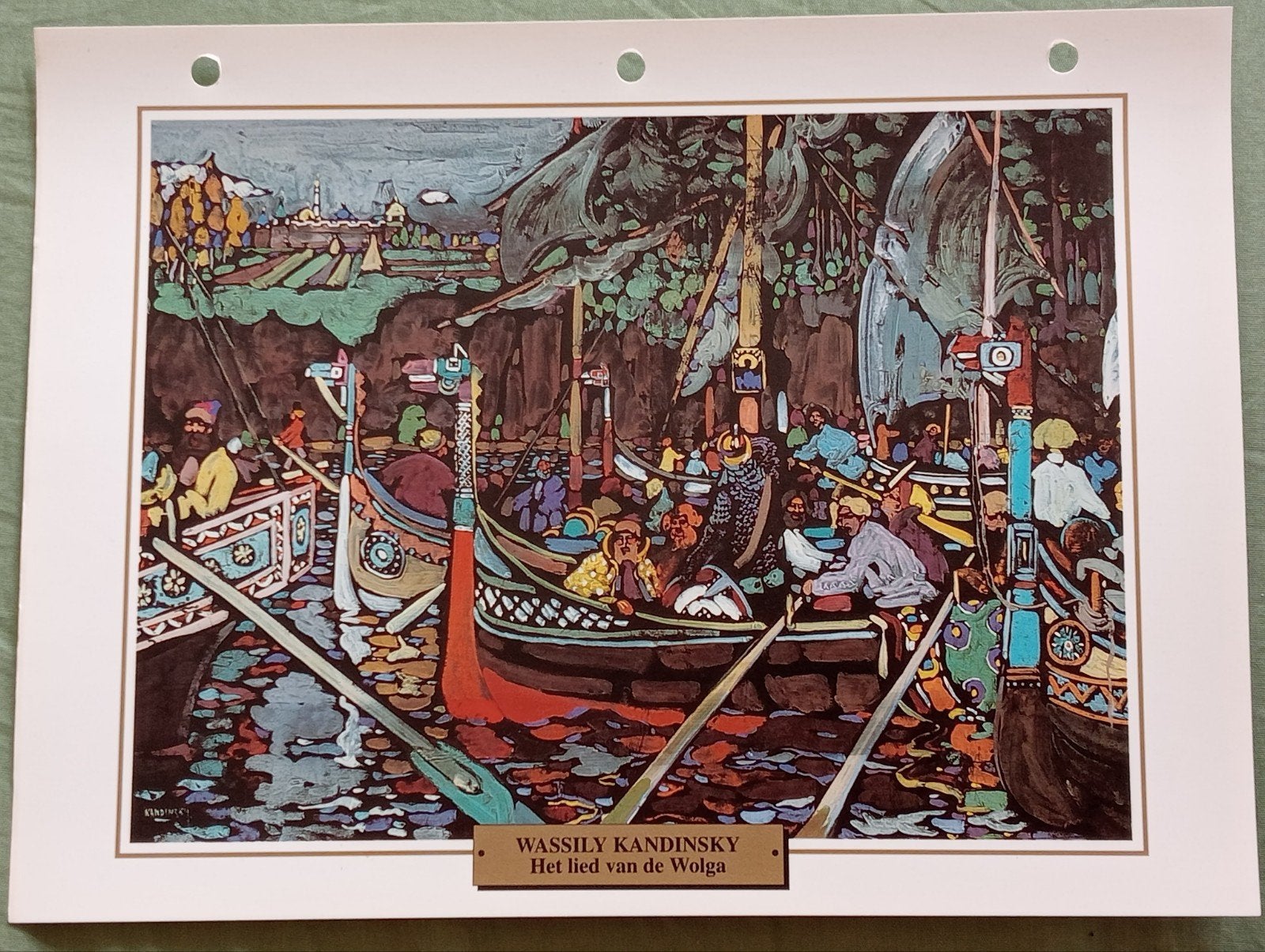 Wassily Kandinsky Het lied van de Wolga print 1995, Verzamelen, Ophalen of Verzenden, 1980 tot heden, Overige onderwerpen