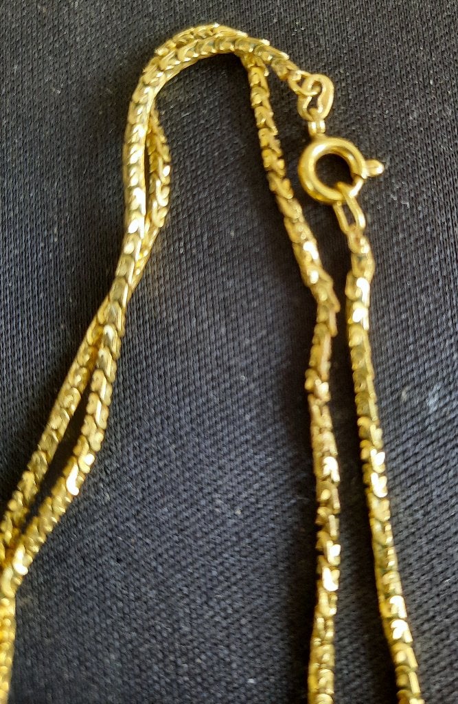 Unaco ketting 65 cm, Sieraden, Tassen en Uiterlijk, Kettingen, Ophalen of Verzenden, Gebruikt, Goud, Overige materialen