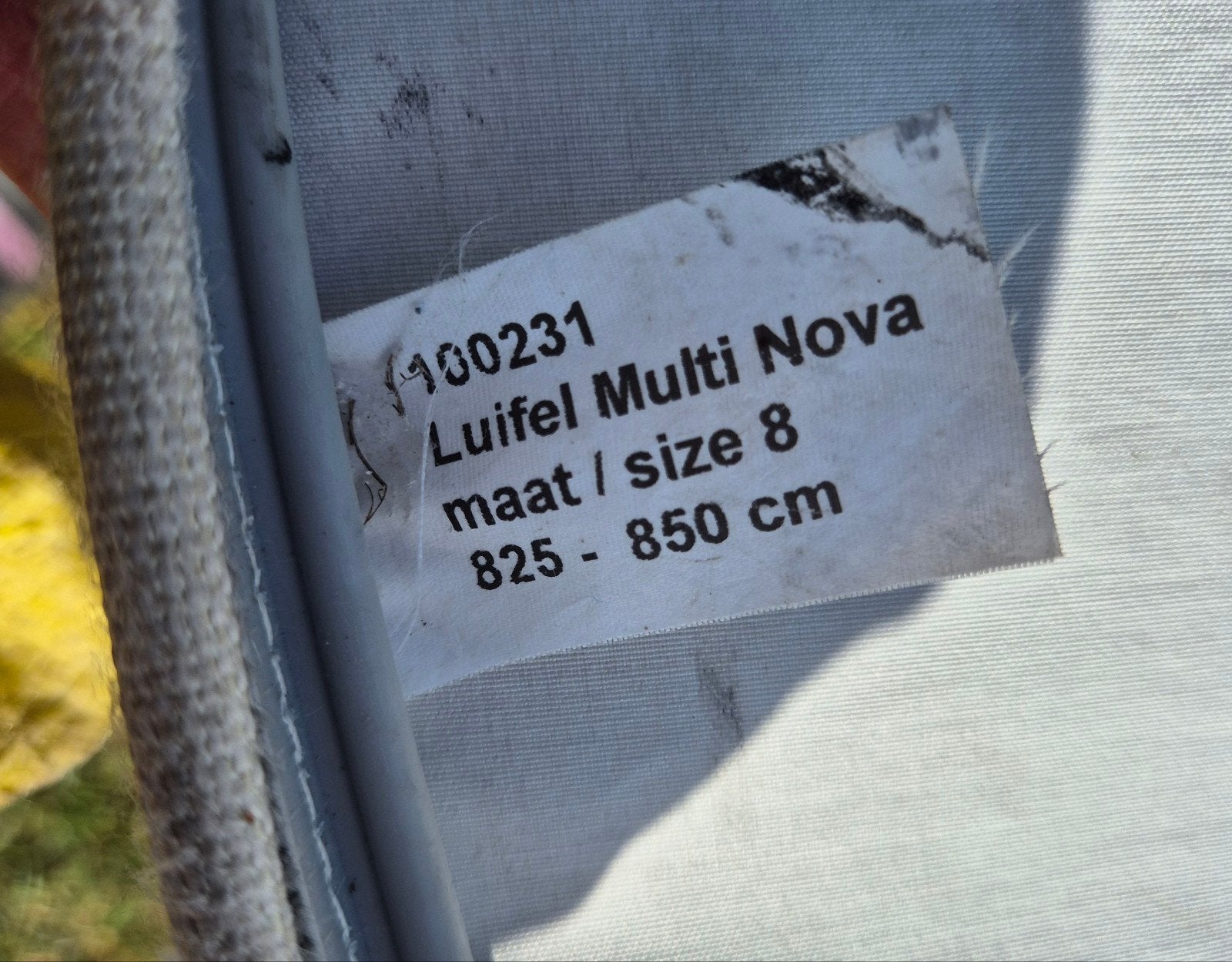 voortent Dorema multi Nova maat 8, Ophalen, Gebruikt