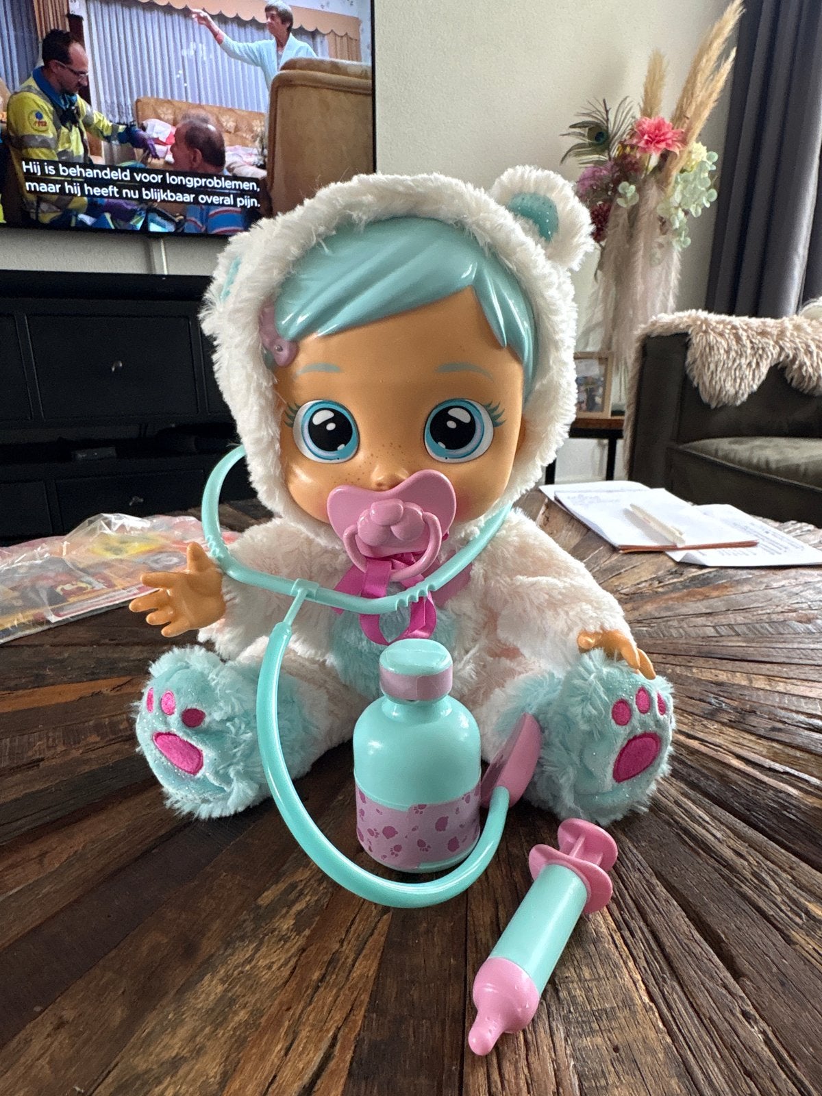 Cry Babies Goodnight Coney met accessoires, Ophalen, Zo goed als nieuw, Babypop