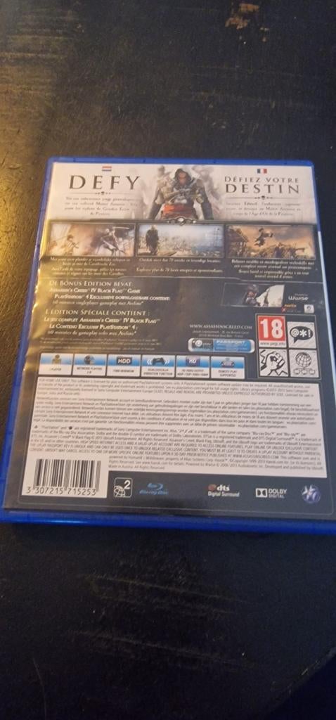 PS4 spellen - Assassin's Creed IV Black Flag en FIFA 15, Online, Vanaf 18 jaar, 1 speler, Virtual Reality