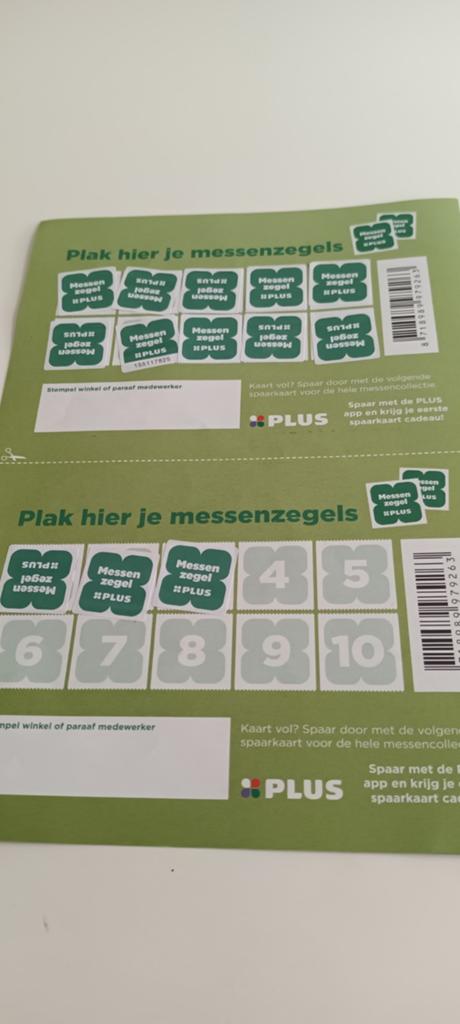 Messenzegels plus, Ophalen of Verzenden, Winkel, Super of Benzinepomp, Volle spaarkaart