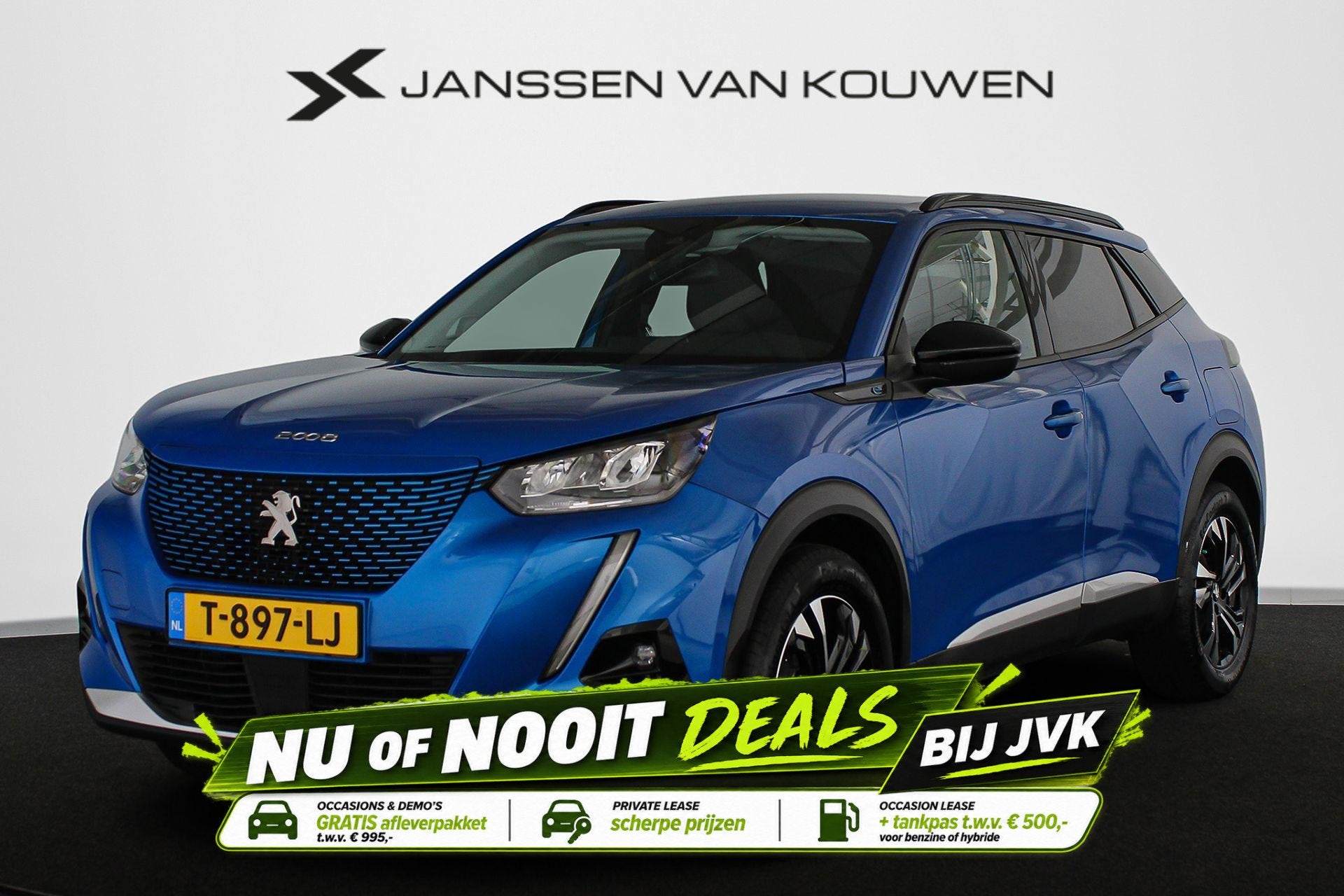 Peugeot e-2008 EV Allure Pack 50 kWh Achteruitrijcamera Appl, Auto diversen, Automaat, Blauw, Elektrisch, SUV of Terreinwagen