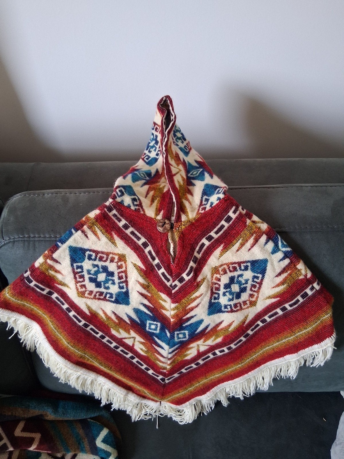 Nieuwe Alpaca Wollen Poncho voor 2-jarige, Ophalen of Verzenden, Nieuw, Handgemaakt, Jongen of Meisje