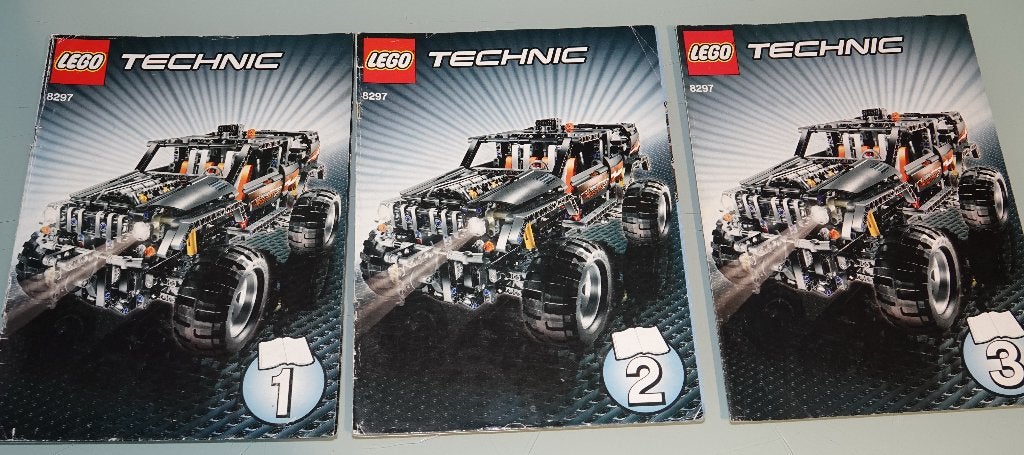 Lego Technic Boekjes 8297 9398 42065 42095, Gebruikt, Lego, Ophalen of Verzenden, Technic