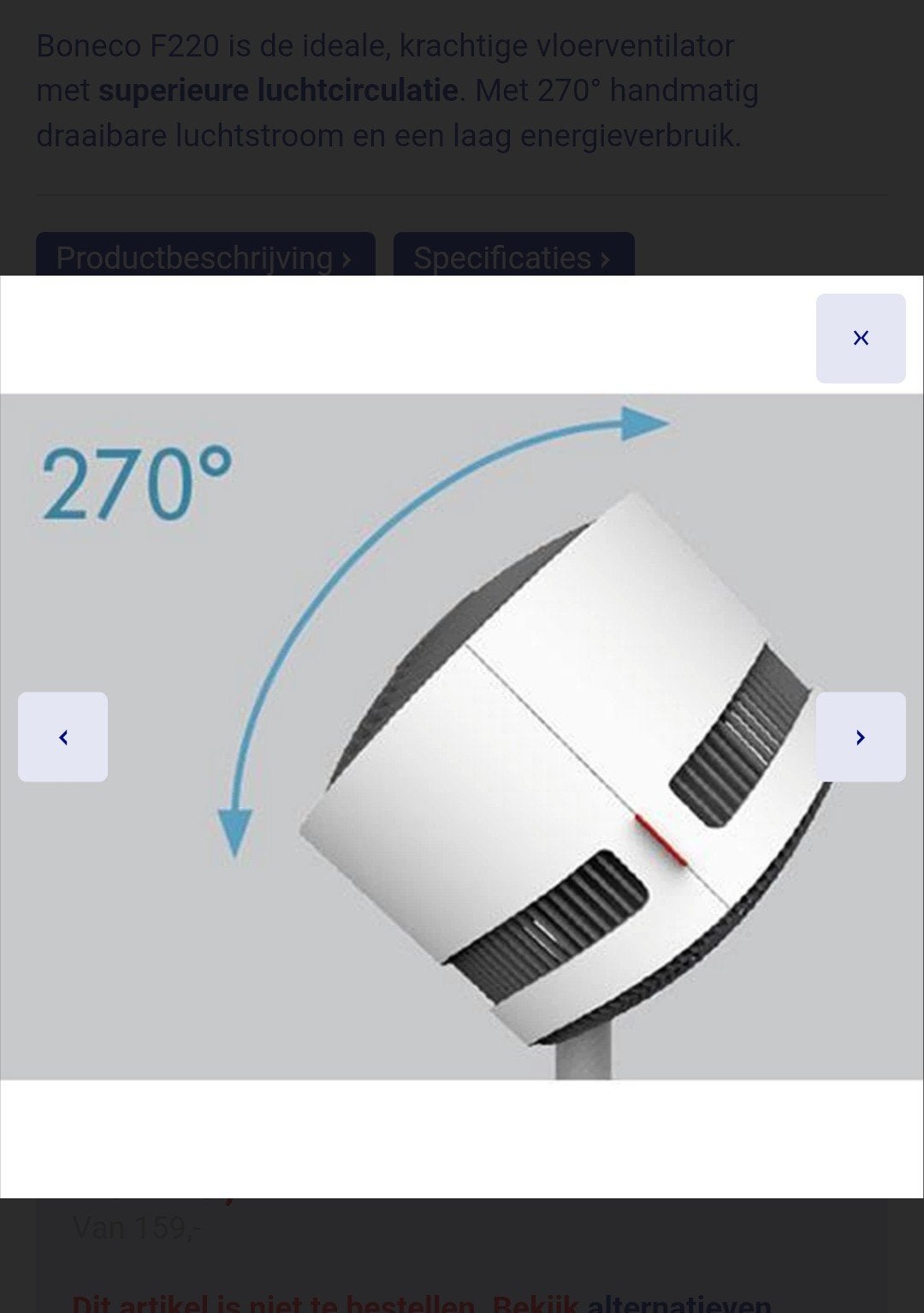 Boneco F220 ventilator - Krachtige vloerventilator, Ophalen of Verzenden, Zo goed als nieuw, Statiefventilator