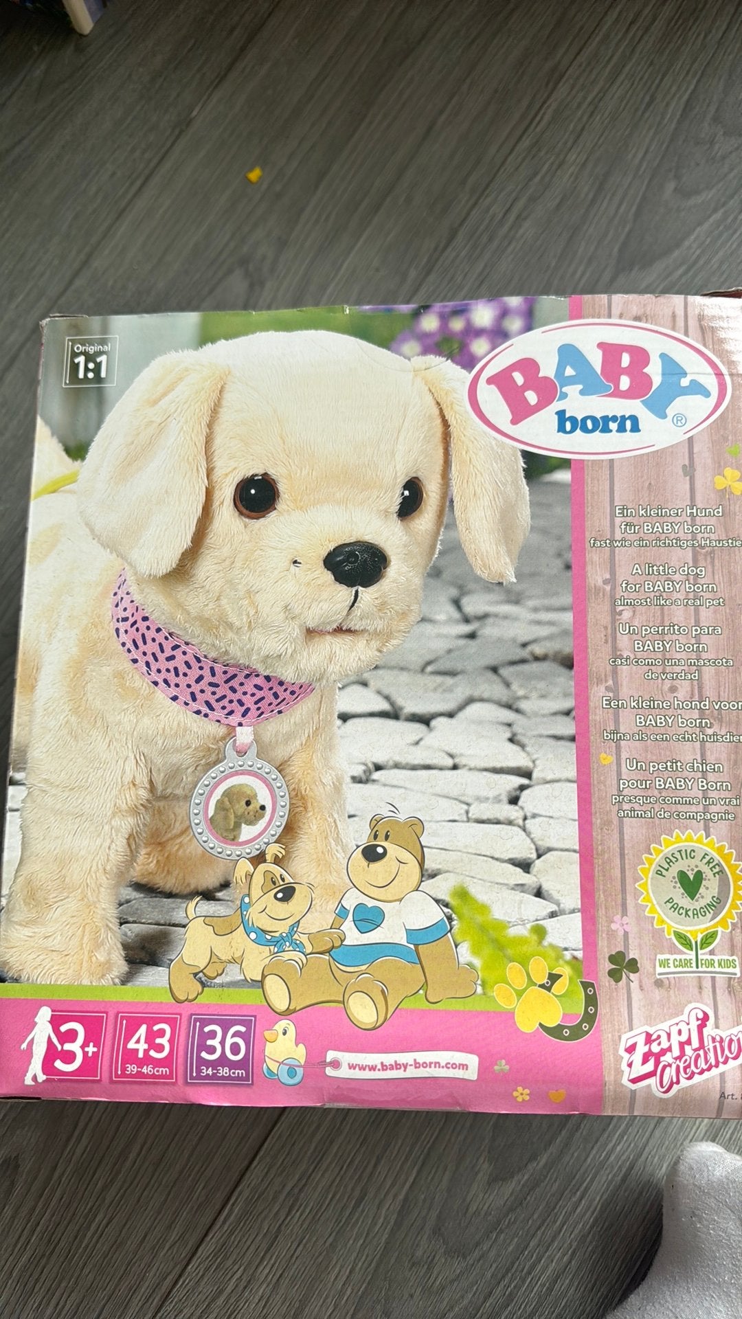Hondje Baby Born incl doos, Ophalen of Verzenden, Zo goed als nieuw, Babypop