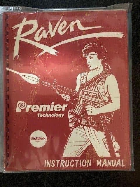 GOTTLIEB RAVEN INSTRUCTION MANUAL, Verzamelen, Elektronisch, Zo goed als nieuw, Flipperkast, Gottlieb