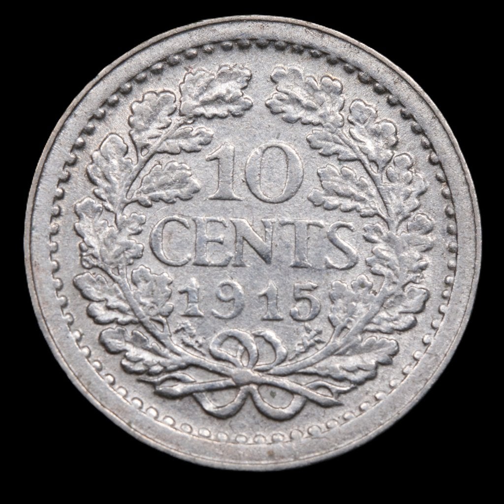 10 cent 1915. Zfr/ Pr., Zilver, Ophalen of Verzenden, 10 cent, Koningin Wilhelmina