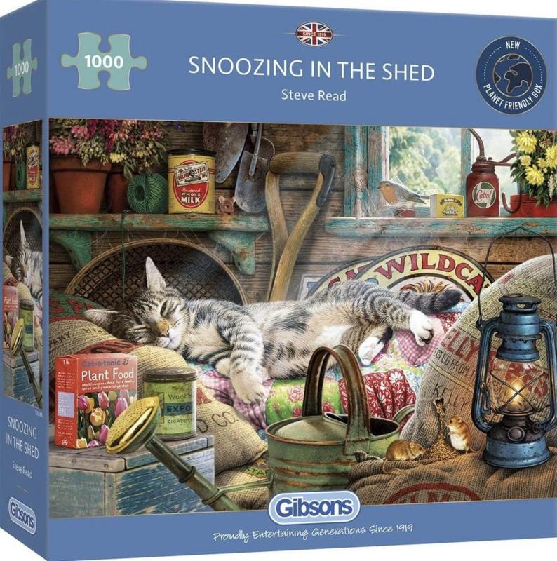 Gibsons - Snoozing in the Shed - 1000 stukjes, Ophalen of Verzenden, 500 t/m 1500 stukjes, Nieuw, Legpuzzel