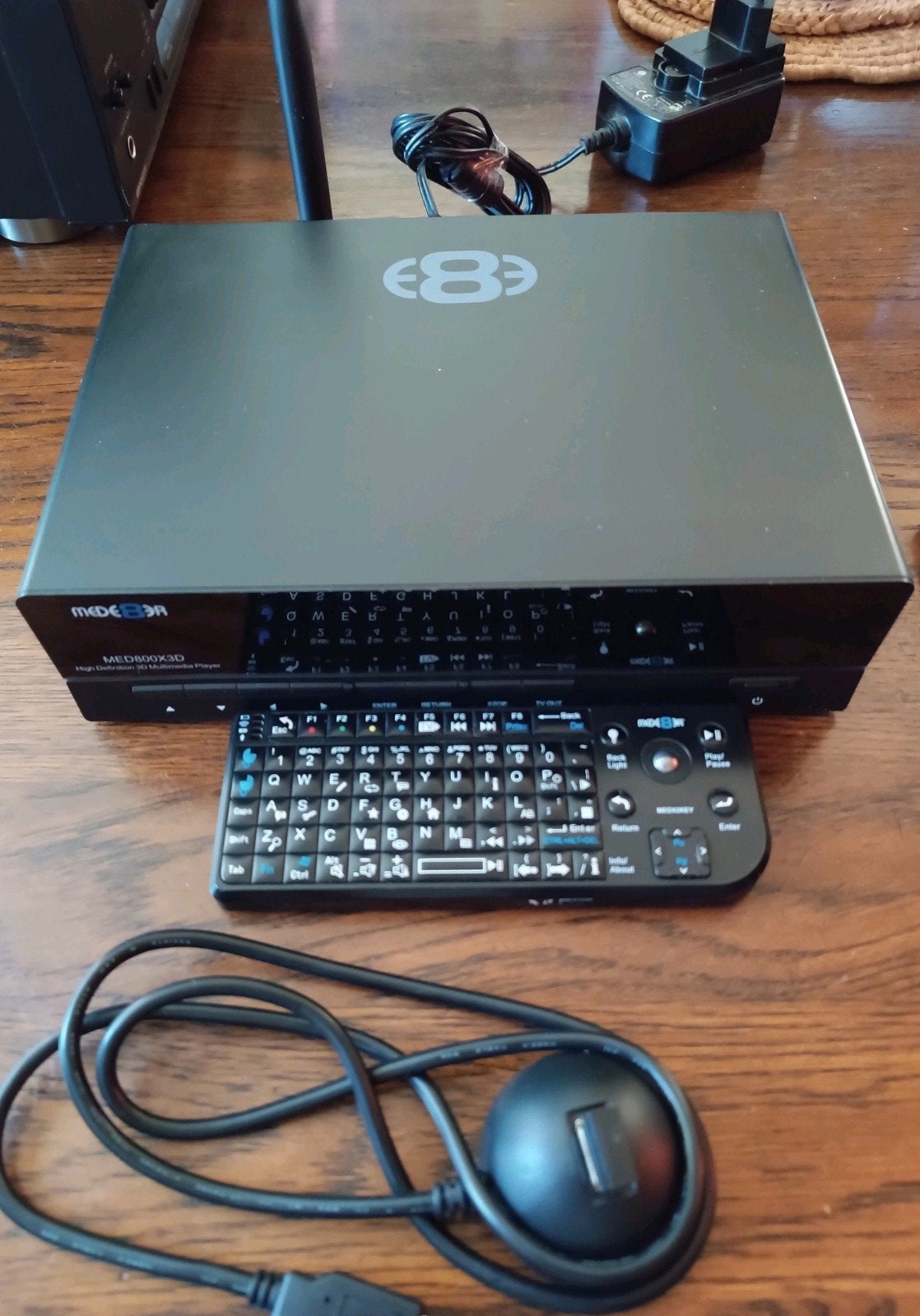 Mede8er MED800X3D 3D Multimedia speler met toetsenbord, Audio, Tv en Foto, Mediaspelers, Ophalen of Verzenden, Gebruikt, HDMI