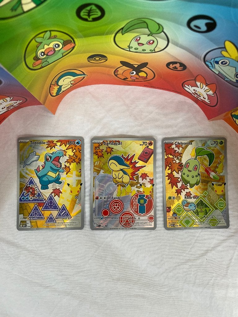 Pokémon First Partner (series 2) gen 2 setje NM/M, Ophalen of Verzenden, Zo goed als nieuw, Meerdere kaarten, Foil