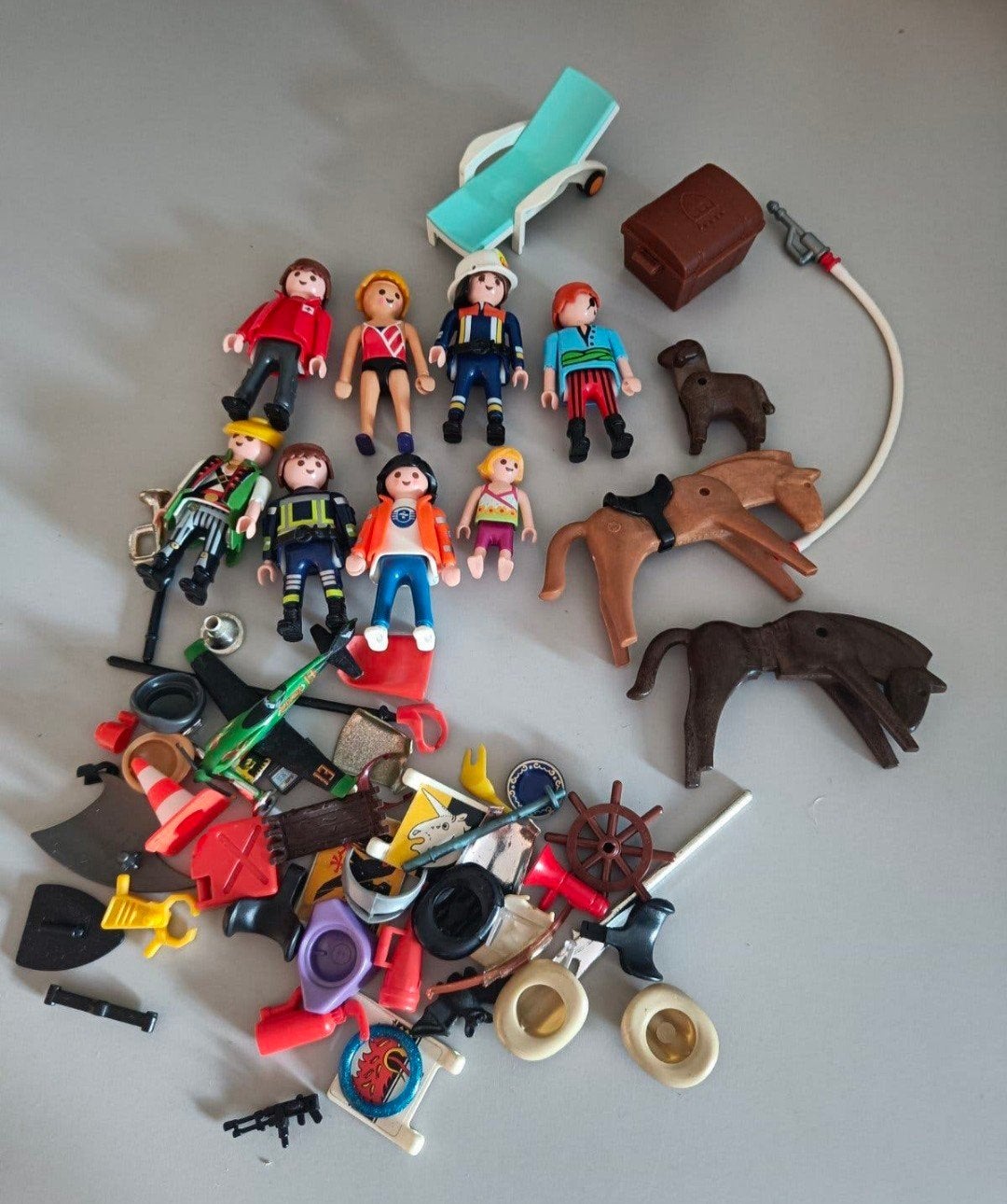 collectie playmobil poppetjes, coaching/familie opstelling, Ophalen of Verzenden, Zo goed als nieuw, Losse onderdelen, Figuren