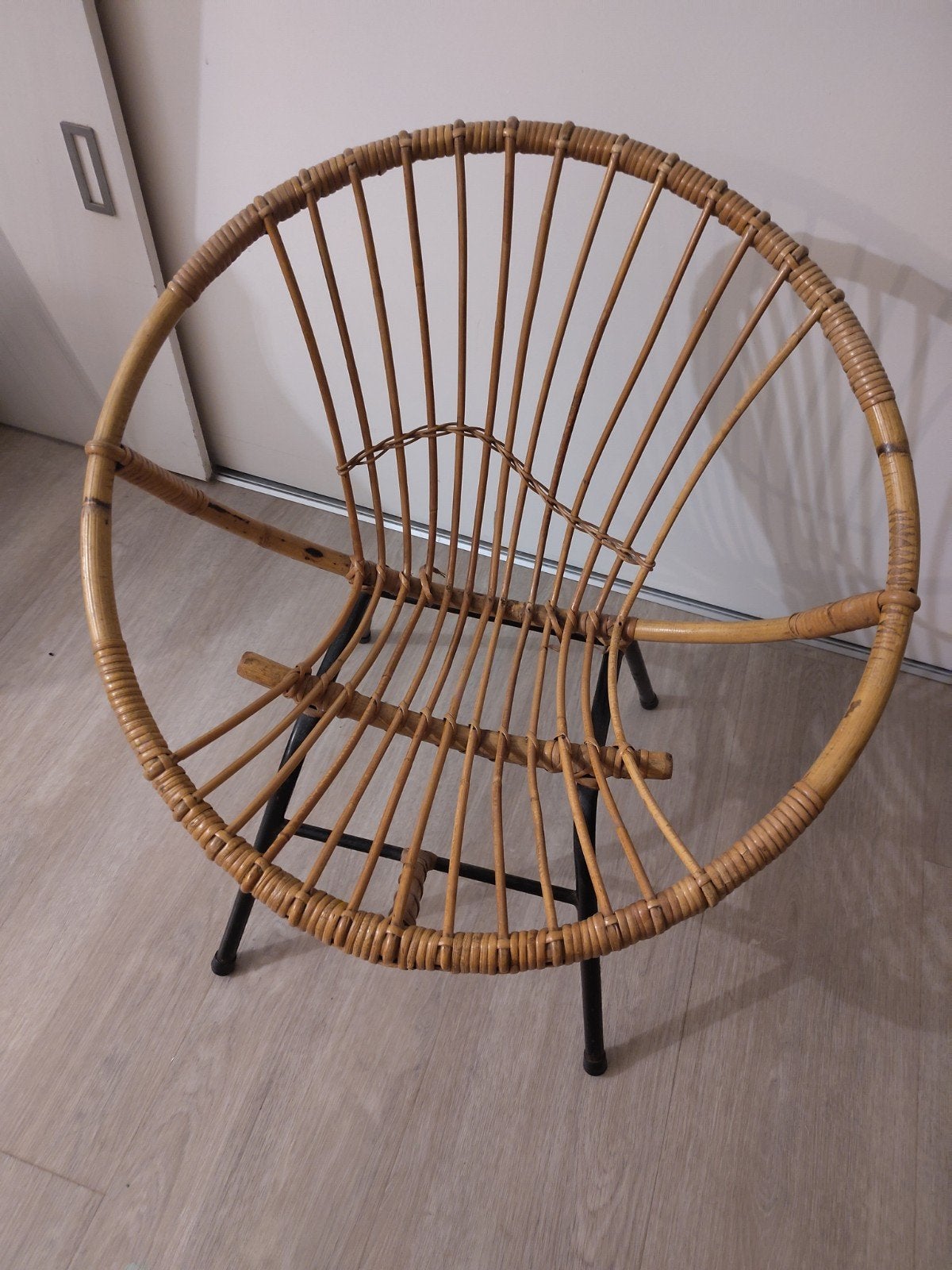 Vintage rotan stoel, Antiek en Kunst, Ophalen