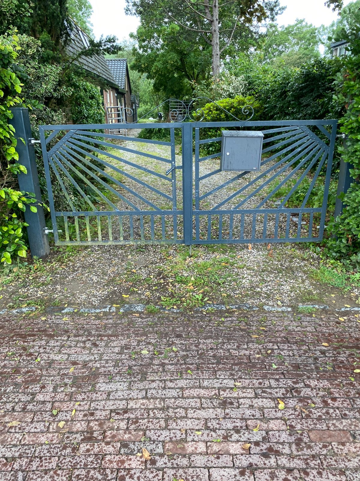 Poort 3 meter verzinkt poedercoating, Tuin en Terras, Ophalen, 100 tot 150 cm, Zo goed als nieuw, Draaipoort