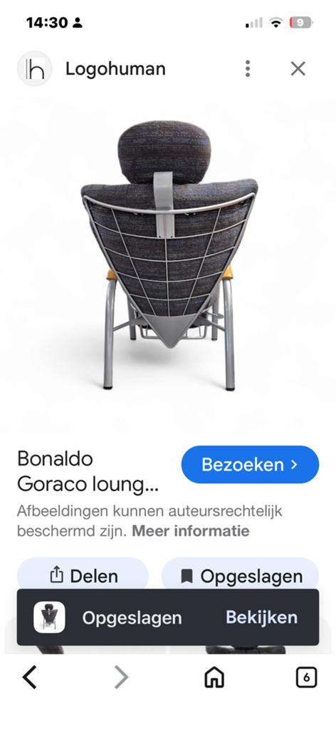 Bonaldo lounge stoel, in perfecte staat, Ophalen of Verzenden, Zo goed als nieuw, Eén
