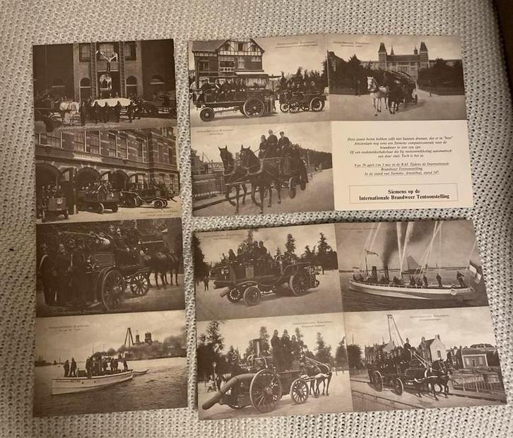 3 sets Ansichtkaarten Brandweer, Ophalen of Verzenden, Voor 1920, Ongelopen, Ambachten of Beroep