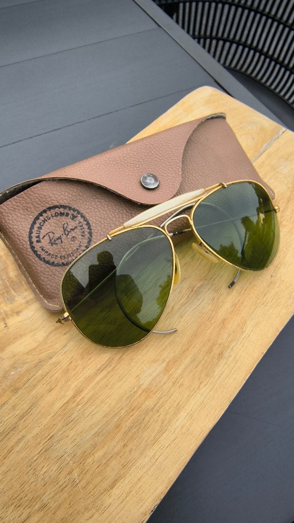 Vintage Ray-Ban B&L USA Outdoorsman LIC 58-14–Cable Temples, Sieraden, Tassen en Uiterlijk, Zonnebrillen en Brillen | Heren, Gebruikt