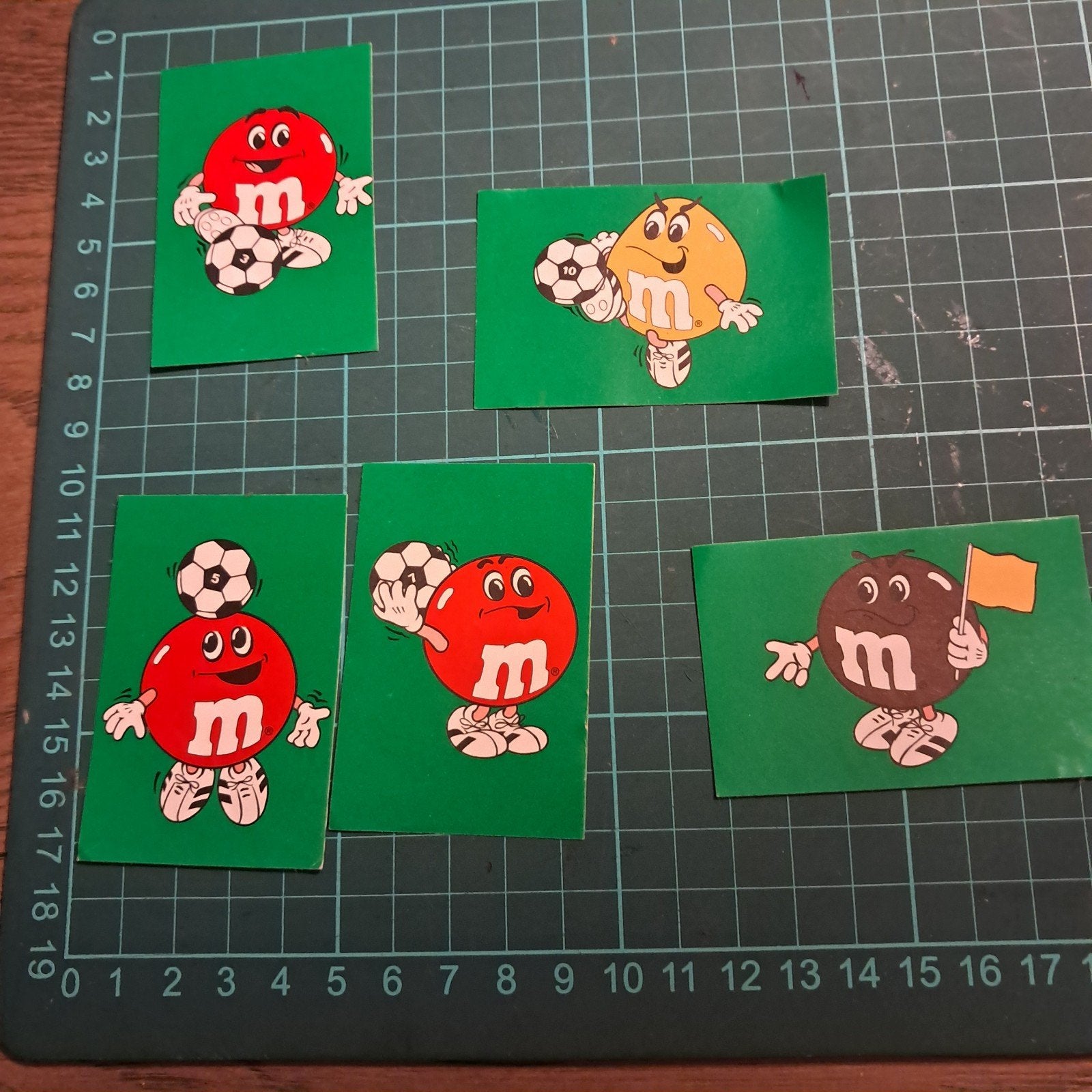 Vintage M&M's stickers jaren '80 - Voetbal thema, Ophalen of Verzenden, Gebruikt, Overige typen