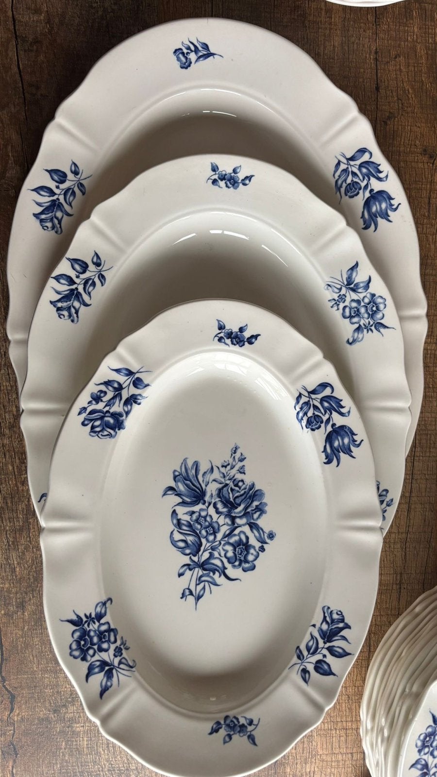 3 Petrus Regout Maastricht Bouquet Bleu Schalen Set, Ophalen of Verzenden