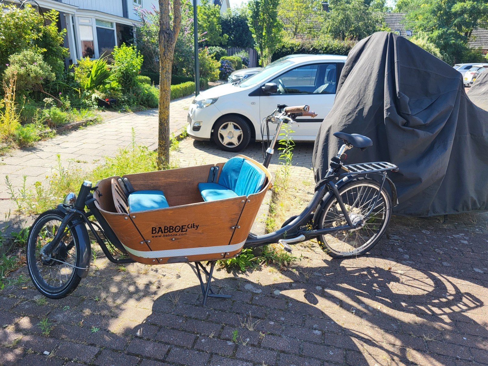 Babboe bakfiets, Ophalen, Gebruikt, 4 kinderen of meer, Elektrisch