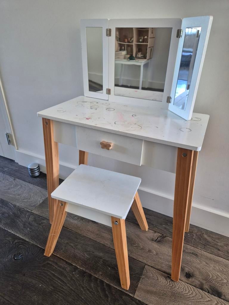 Astrup Kaptafel + krukje en nieuw tafelblad voor kinderen, Ophalen, Gebruikt, Overige typen