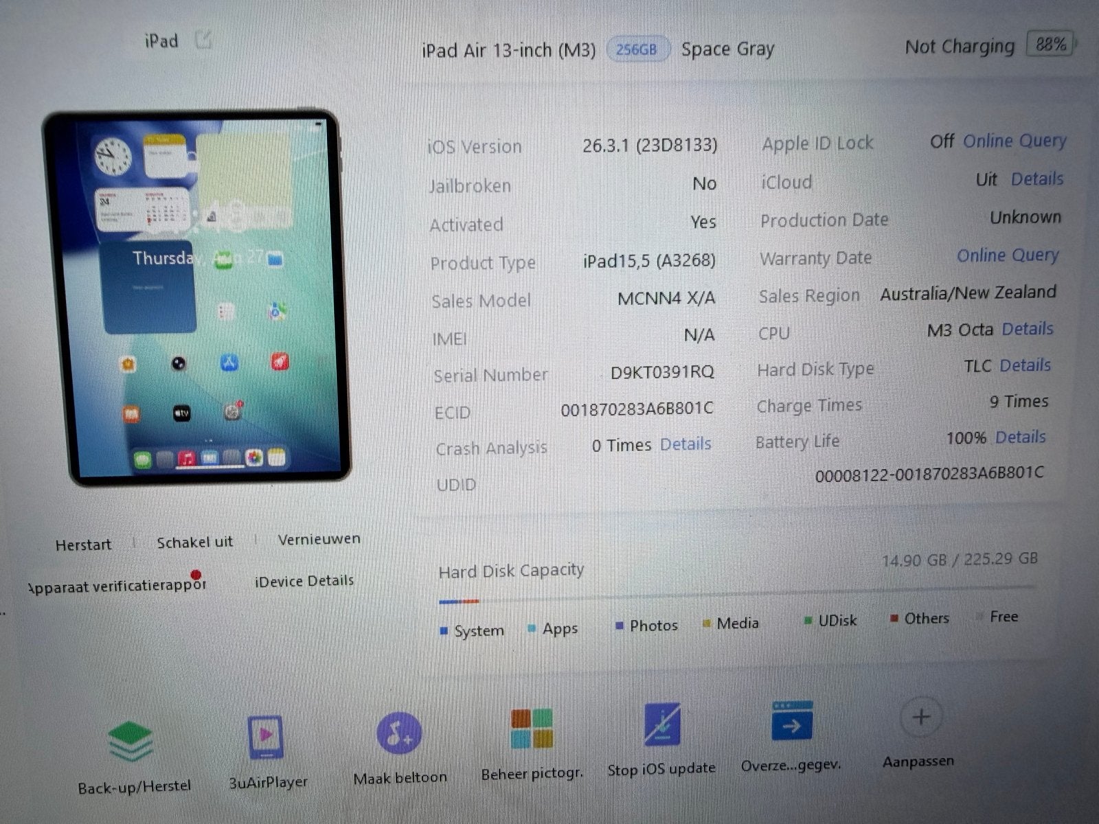 iPad 10e generatie 64GB - Werkt perfect ondanks transportsch, Computers en Software, Apple iPads, 10 inch, Gebruikt, Ophalen of Verzenden