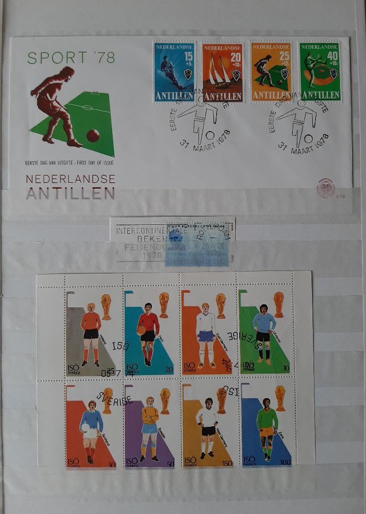 3 Kaarten Mooiste Postzegels Voetbal en FDC's No. 4 Gest, Ophalen, Sport