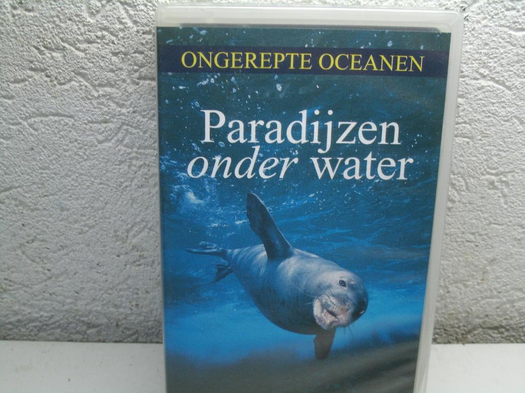 vhs 85a ongerepte oceanen paradijzen onder water, Alle leeftijden, Ophalen of Verzenden, Zo goed als nieuw