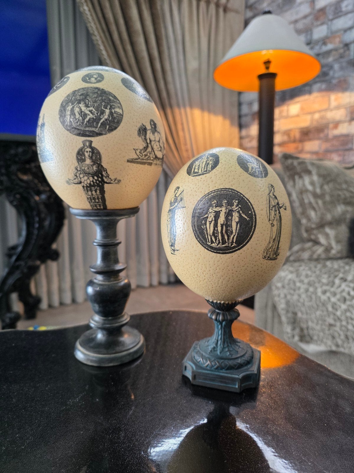 Maison sucre steuisvogel eieren set op sokkel, Ophalen of Verzenden