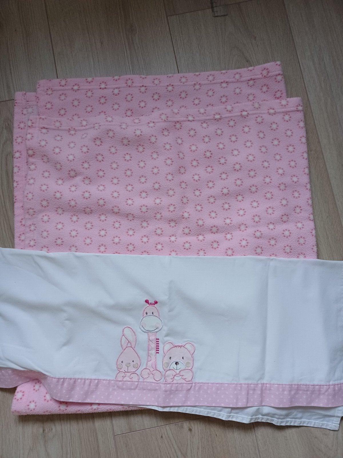 Roze baby dekbedovertrek met dierenprint, Ophalen of Verzenden
