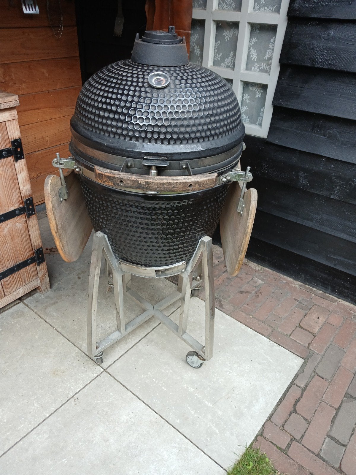 Patton Kamado BBQ 47 cm met hitte deflector, Ophalen, Gebruikt, Patton