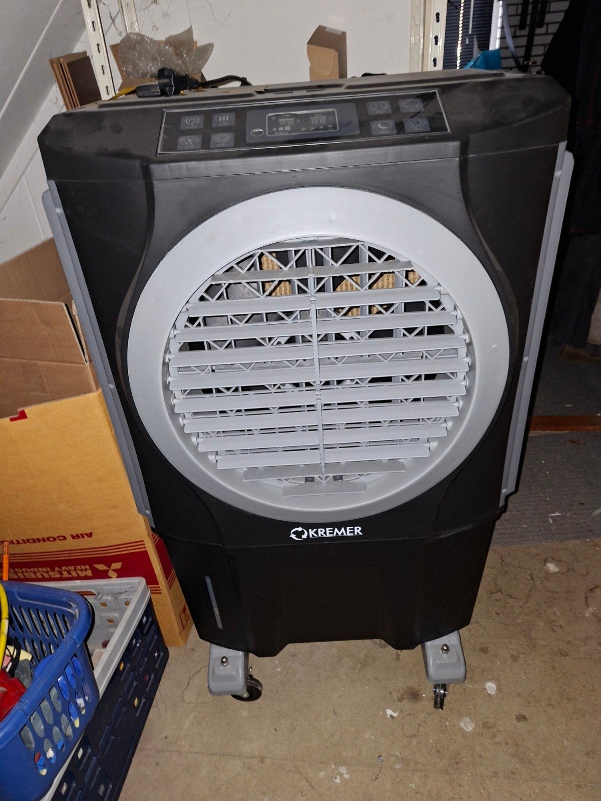 Kremer Mobiele Evaporatieve Air Cooler KR-200W, Witgoed en Apparatuur, Ophalen, Gebruikt, Ventileren, 3 snelheden of meer