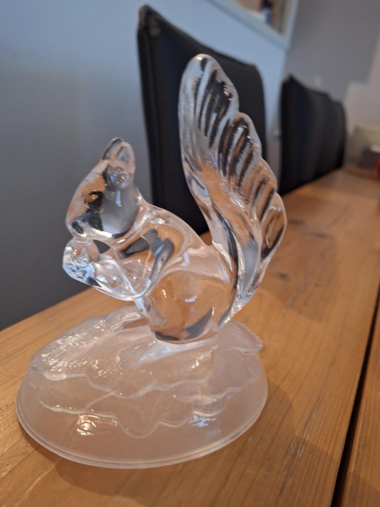 Glazen Eekhoorn Beeldje - Decoratief Kristal, Antiek en Kunst, Antiek | Glas en Kristal, Ophalen of Verzenden