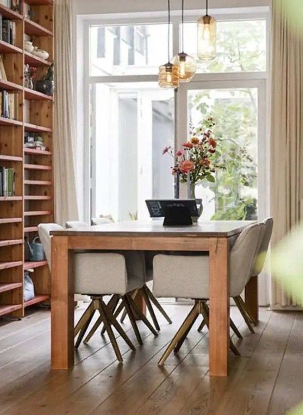 6x Jesper Home grijze eetkamerstoelen 'Checkers Charm’, Ophalen of Verzenden, Zo goed als nieuw, Vijf, Zes of meer stoelen, Stof