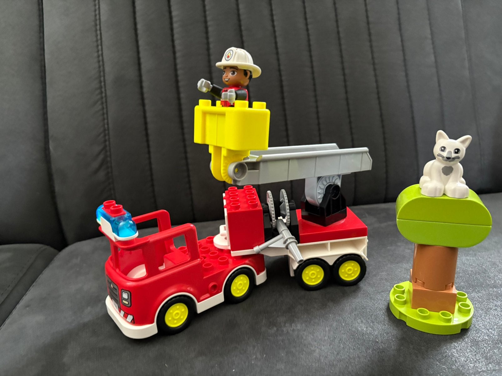 Lego Duplo brandweer auto, Ophalen, Zo goed als nieuw, Duplo