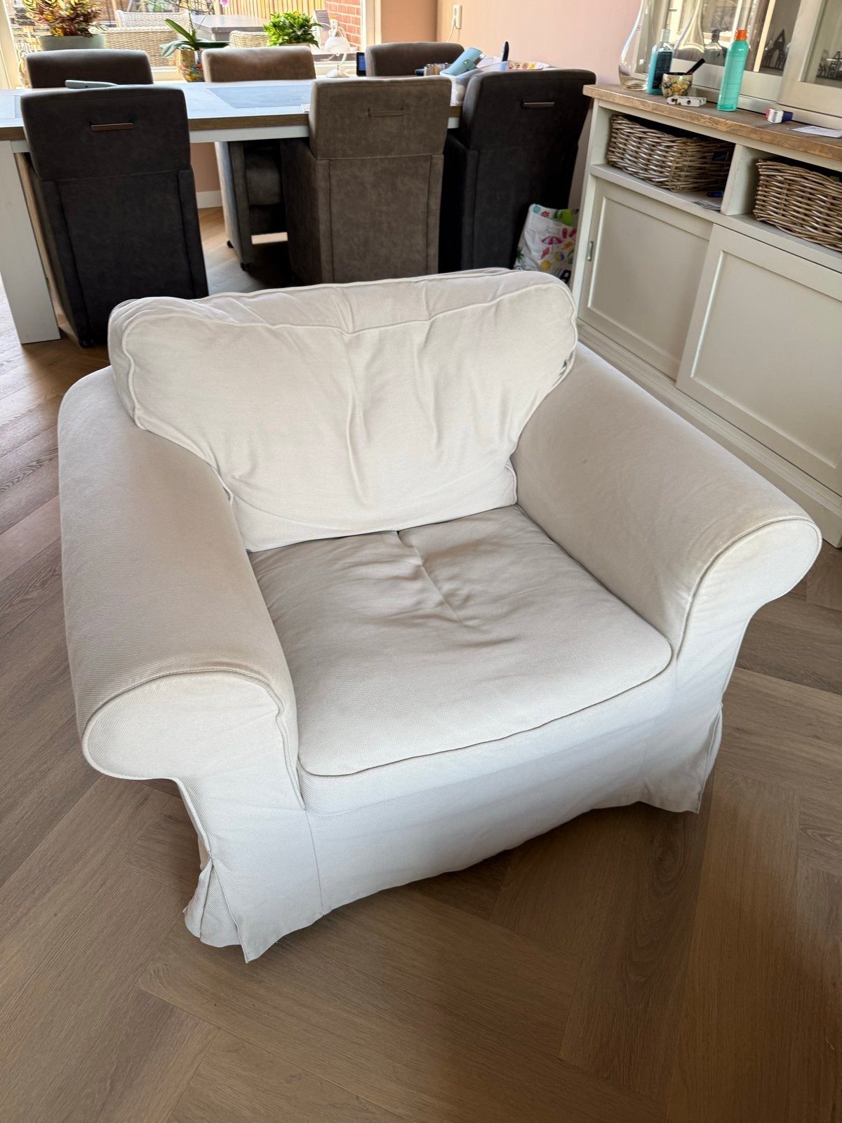 IKEA Ektorp fauteuil - Comfortabele stoel, Ophalen, Gebruikt, Wit, Eén