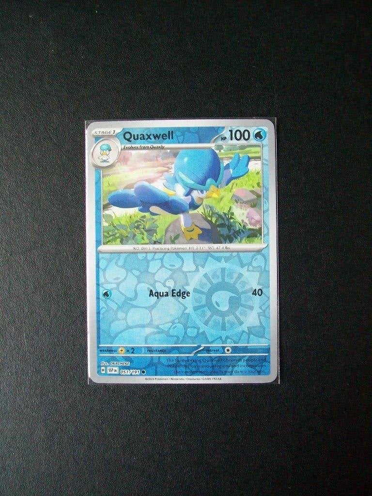 4025. Nieuwe Pokemon Kaart holofoil QUAXWELL HP100 (051/191), Verzenden, Nieuw, Losse kaart, Foil
