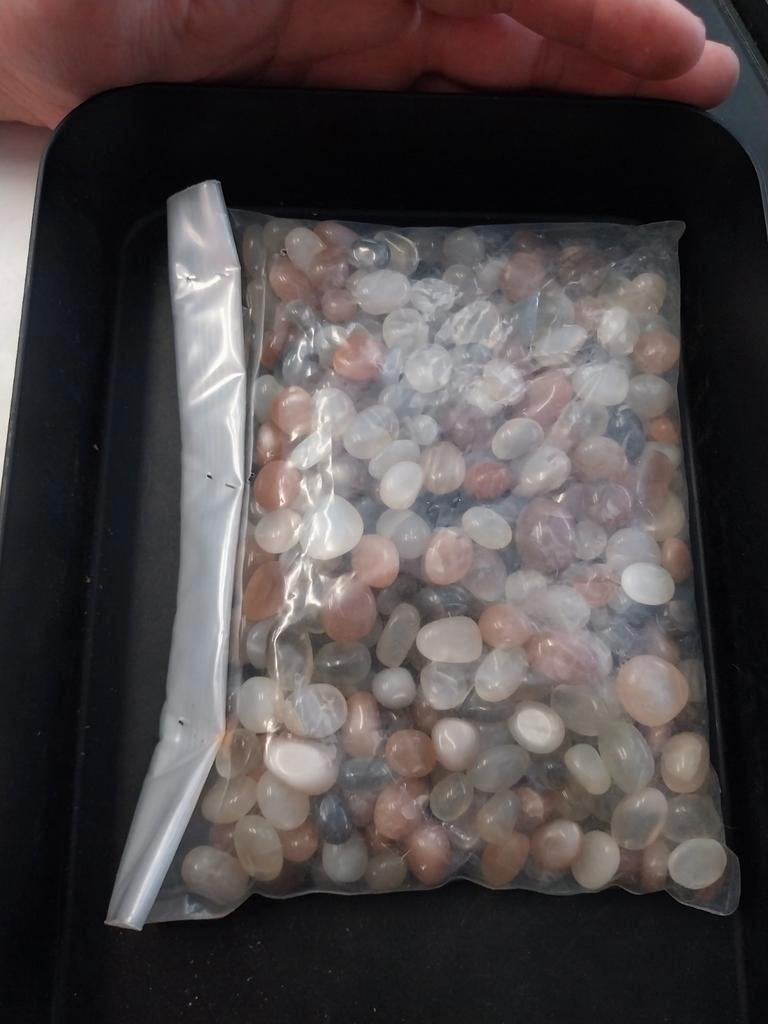 Zak vol met maansteen trommelstenen, Ophalen of Verzenden, Mineraal