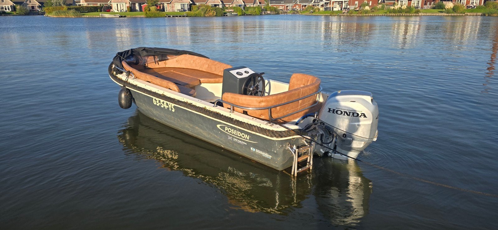 poseidon 470 40 pk honda, Ophalen, Consoleboot, 5 m, Zo goed als nieuw