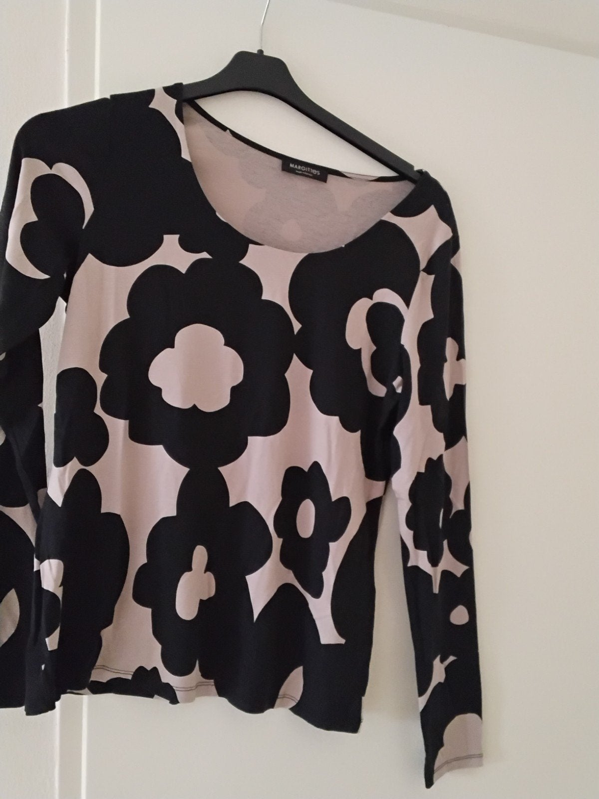 shirt Margittes zgan zwart met taupe/grijs, Ophalen of Verzenden, Zo goed als nieuw, Zwart, Lange mouw