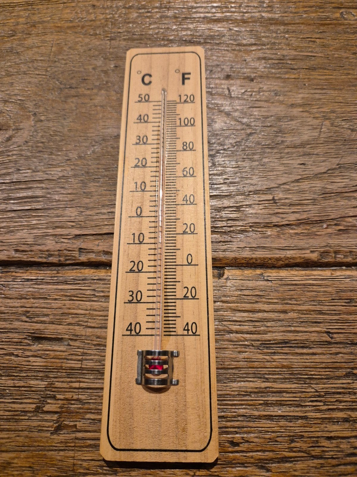 Nieuwe houten buitenthermometer, Buitenthermometer, Ophalen of Verzenden, Nieuw, Hout