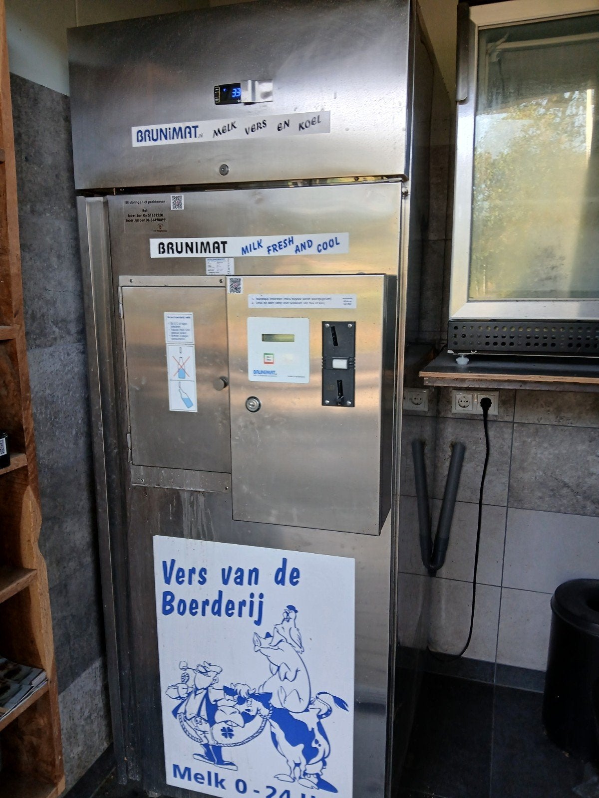 melktap brunimat, melkautomaat, melkkoelkast., Ophalen, Koelen en Vriezen