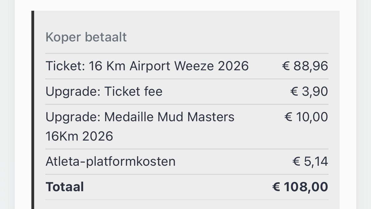 Mudmasters 16k Airport Weeze, Eén persoon